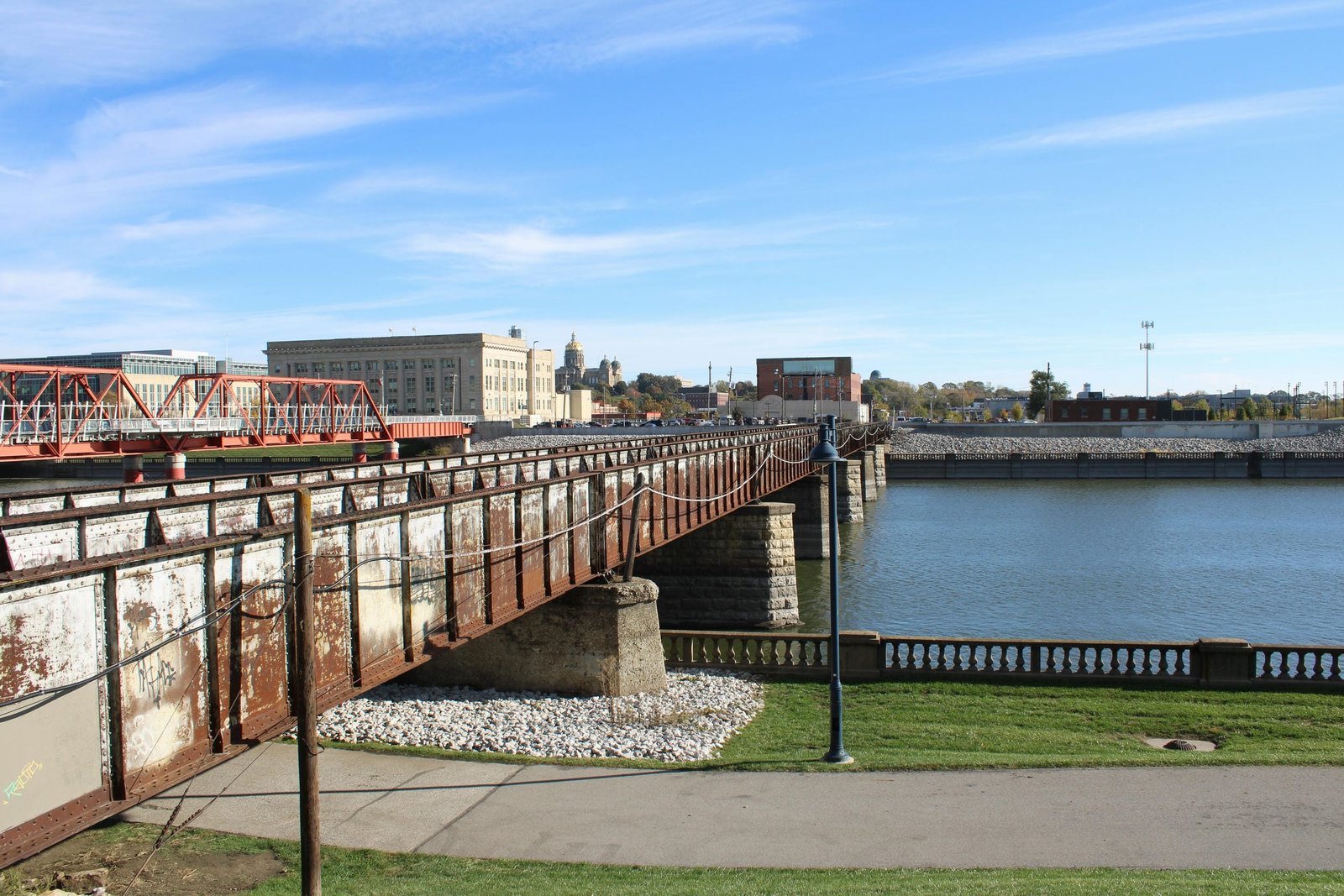 Looking east